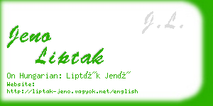 jeno liptak business card